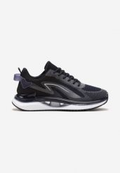 Granatowo-Czarne Sznurowane Buty Sportowe z Miękką Podeszwą i Siateczką Elerina. Niebieskie buty sportowe męskie Born2be, bez wzorów, bez zapięcia. Za 99.99 zł.