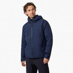 Kurtka shell hiking męska Swedemount Himalaya Shell Jacket II wodoodporny. Niebieskie kurtki męskie SWEDEMOUNT, m, bez wzorów, bez kaptura. Za 899.99 zł.