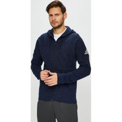Adidas Performance - Bluza. Niebieskie bluzy męskie adidas Performance, m, bez wzorów, z bawełny, z kapturem. W wyprzedaży za 199.90 zł.