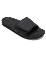 Klapki dla Mężczyzn RIVI SLIDE ADJUST. Czarne klapki męskie Quiksilver, bez wzorów, z materiału, bez zapięcia. Za 179.99 zł.