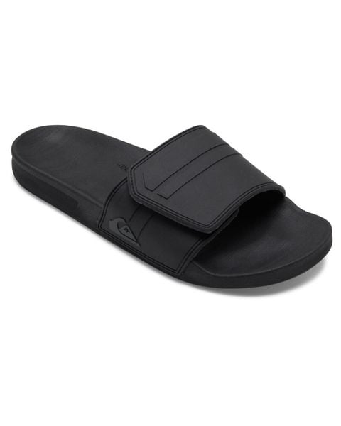 Klapki dla Mężczyzn RIVI SLIDE ADJUST. Czarne klapki męskie Quiksilver, bez wzorów, z materiału, bez zapięcia. Za 179.99 zł.