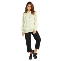 Bluza sportowa damska Volcom Truly Stoked. Zielone bluzy damskie Volcom, s, bez wzorów, z bawełny, sportowe, bez ramiączek, bez kaptura. Za 146.00 zł.