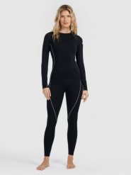 4F Bielizna termoaktywna bezszwowa (dół) damska - czarna XS/S. Czarna bielizna sportowa damska 4F, s, bez wzorów, ze skóry. Za 129.99 zł.