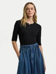 Lauren Ralph Lauren Bluzka 200940439001 Czarny Slim Fit. Czarne bluzki damskie Lauren Ralph Lauren, xs, bez wzorów, z bawełny, bez kołnierzyka, bez ramiączek. Za 169.99 zł.