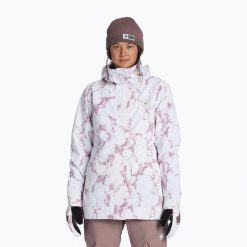 Kurtka snowboardowa damska DC Cruiser. Białe kurtki sportowe damskie DC Shoes, na zimę, bez wzorów, bez ramiączek, bez kaptura, narciarskie. Za 709.99 zł.