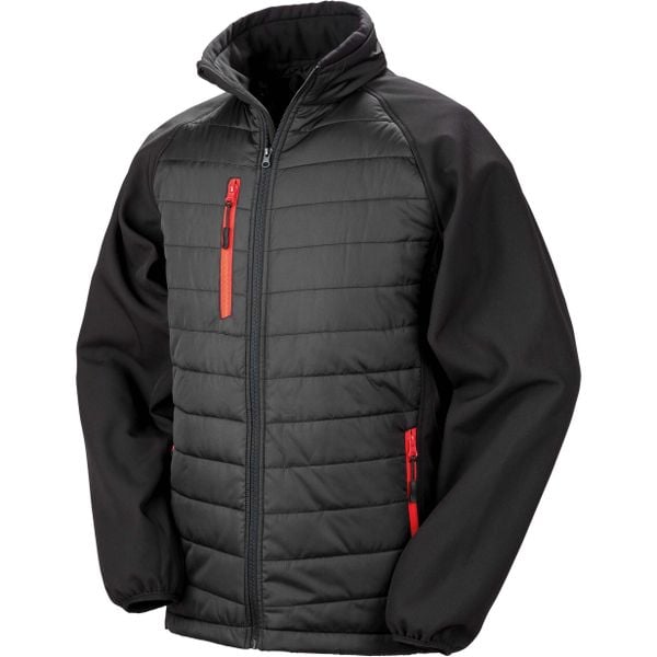 Kurtka Result Softshell Rembourrée Black Compass. Czarne kurtki męskie RESULT, m, bez wzorów, z poliesteru, bez kaptura. Za 214.10 zł.