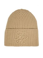 Tommy Hilfiger Czapka Th Elevated Script AW0AW17777 Beżowy. Brązowe czapki damskie Tommy Hilfiger, na zimę, bez wzorów, z materiału. Za 299.99 zł.