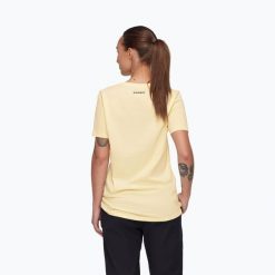 Koszulka damska Mammut Core Classic. Żółte bluzki damskie Mammut, bez wzorów, sportowe, bez kołnierzyka, bez ramiączek. Za 149.99 zł.