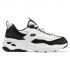 Buty do chodzenia damskie Skechers Dlites 40. Białe obuwie sportowe damskie Skechers, bez wzorów, z gumy, bez zapięcia, trekkingowe. Za 525.00 zł.