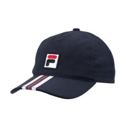 Czapka tenisowa z dzaszkiem Fila Cap Bobby. Niebieskie czapki damskie Fila, bez wzorów. Za 79.00 zł.