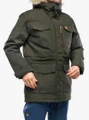 Kurtka ocieplana męska Fjallraven Nuuk Parka. Zielone kurtki męskie Fjällräven, m, bez wzorów, z futra, biznesowe, bez kołnierzyka, bez kaptura. Za 1,869.99 zł.