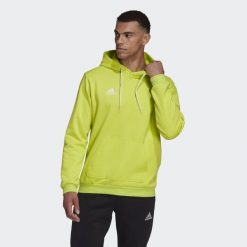Bluza do piłki nożnej męska Adidas Entrada 22. Żółte bluzy męskie Adidas, m, bez wzorów, sportowe, bez ramiączek, bez kaptura. Za 110.99 zł.