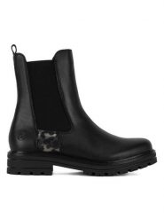 Remonte Botki D2286-03 Czarny. Czarne botki damskie Remonte, bez wzorów, ze skóry, bez obcasa, na płaskiej podeszwie, bez zapięcia. Za 359.00 zł.