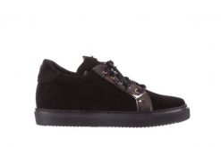 Trampki Bayla-157 B027-003-P Czarny, Skóra naturalna - 36. Czarne trampki i tenisówki damskie Bayla, bez wzorów, ze skóry, bez zapięcia. W wyprzedaży za 134.10 zł.