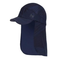 Czapka składana z osłoną Buff Pack Sahara Cap. Niebieskie czapki damskie Buff, bez wzorów. Za 181.25 zł.