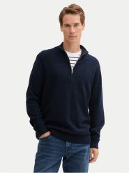 Tom Tailor Sweter 1044475 Granatowy Regular Fit. Niebieskie swetry męskie Tom Tailor, m, bez wzorów, z bawełny, bez kołnierzyka, bez ramiączek. Za 129.99 zł.
