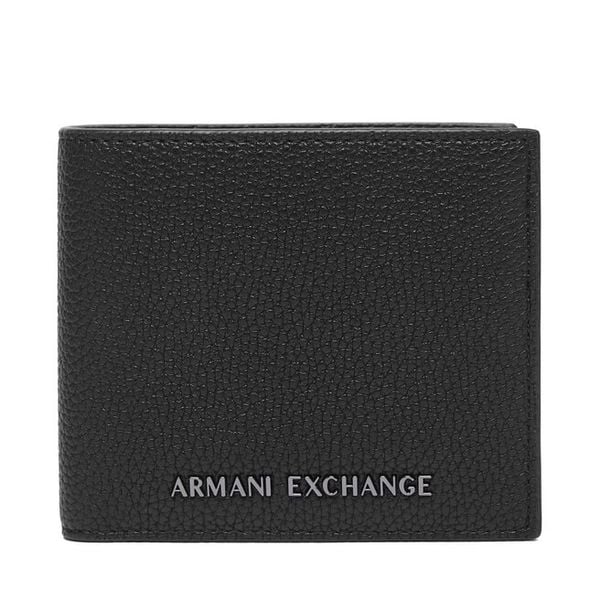 Portfel Armani Exchange. Czarne portfele męskie Armani Exchange, bez wzorów. Za 329.99 zł.