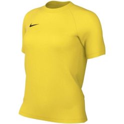 Koszulka damska Nike Dri‑FIT Park VIII 100% poliester. Żółte bluzki damskie Nike, bez wzorów, z poliesteru, sportowe, bez kołnierzyka, bez ramiączek. Za 66.99 zł.