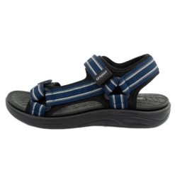 Sandały Grisport GR-25-01-9034M granatowe niebieskie. Niebieskie sandały męskie na lato, bez wzorów, z materiału, sportowe, bez zapięcia. Za 212.19 zł.