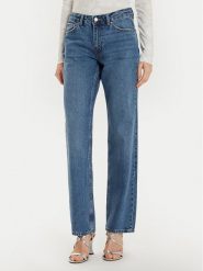 Gina Tricot Jeansy 21489 Granatowy Straight Fit. Niebieskie jeansy damskie Gina Tricot, bez wzorów, z bawełny. Za 149.99 zł.