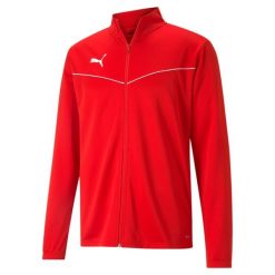 Kurtka z dresu Puma TeamRise. Czerwone kurtki męskie Puma, xl, bez wzorów, z dresówki, z kapturem. Za 232.50 zł.