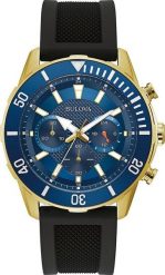 Zegarek Bulova Zegarek męski Bulova 98A244 czarny. Czarne zegarki męskie Bulova, bez wzorów. Za 1,299.00 zł.