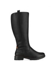 Rieker Oficerki Y9155-00 Czarny. Czarne kozaki damskie Rieker, bez wzorów, ze skóry, bez obcasa, na płaskiej podeszwie, bez zapięcia. Za 351.00 zł.