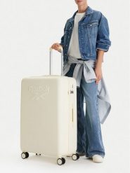 Reebok Walizka duża CEO-RBK-WAL-026-L Żółty. Żółte walizki damskie Reebok, bez wzorów, z tworzywa sztucznego, duże. Za 349.99 zł.