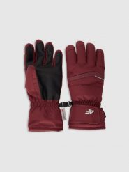 4F Rękawiczki narciarskie Thinsulate damskie - czerwone L. Czerwone rękawiczki damskie 4F, bez wzorów, z materiału. Za 149.99 zł.