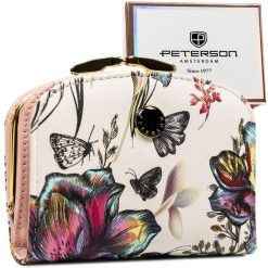 Portfel damski Peterson PTN 1830-F8 wzór 4. Portfele damskie Peterson, ze skóry. Za 69.99 zł.