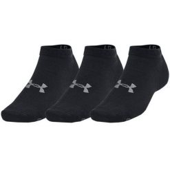 Niskie Skarpetki Dla Dorosłych Unisex Essential (zestaw 3 Sztuk). Czarne skarpetki damskie Under Armour, bez wzorów. Za 93.99 zł.