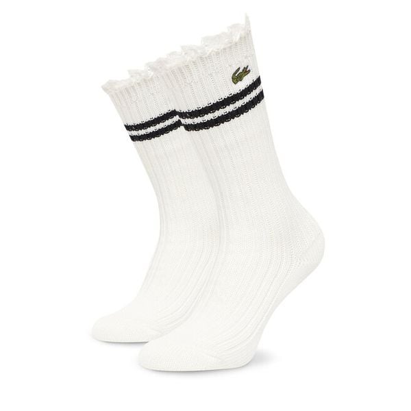 Skarpety długie Lacoste. Białe skarpetki damskie Lacoste, bez wzorów. Za 159.99 zł.
