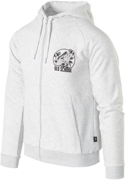 Helikon-Tex Bluza Old School - Fullzip - Light Grey Melange. Szare bluzy męskie HELIKON-TEX, m, bez wzorów, bez ramiączek, bez kaptura. Za 236.28 zł.