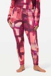 Damskie Narciarskie legginsy funkcyjne bardzo elastyczne z recyklingu. Fioletowe legginsy damskie Ulla Popken, bez wzorów, z elastanu. Za 223.99 zł.