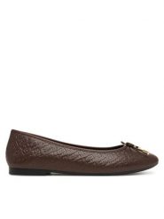 Tommy Hilfiger Baleriny Th Charm Monogram Ballerina FW0FW09683 Brązowy. Brązowe balerinki damskie Tommy Hilfiger, bez wzorów, ze skóry, bez obcasa, bez zapięcia. Za 449.99 zł.