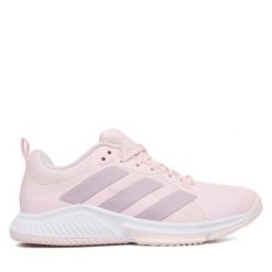 Buty halowe adidas. Czerwone obuwie sportowe damskie Adidas, bez wzorów, bez zapięcia. Za 349.99 zł.