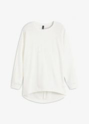 Bluza oversize z czystej bawełny. Czerwone bluzy damskie bonprix, bez wzorów, z bawełny, bez ramiączek, bez kaptura. Za 109.99 zł.