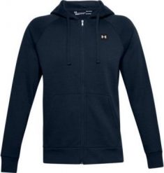Under Armour Under Armour Rival Fleece FZ Hoodie 1357111-408 granatowe S. Bluzy męskie Under Armour, m, bez wzorów, bez kaptura. Za 226.02 zł.