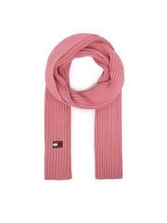 Tommy Hilfiger Szalik Heritage AW0AW18983 Różowy jasny. Czerwone rękawiczki damskie Tommy Hilfiger, bez wzorów, z bawełny. Za 209.99 zł.