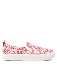 Skechers Tenisówki Poppy 155503/WRPK Czerwony. Czerwone trampki i tenisówki damskie Skechers, bez wzorów, z materiału, bez zapięcia. Za 189.99 zł.