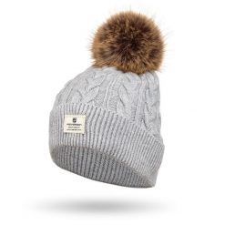 Czapka damska Peterson PTN HAT-06 szara. Szare czapki damskie Peterson, na jesień, bez wzorów, ze splotem, eleganckie. Za 46.00 zł.