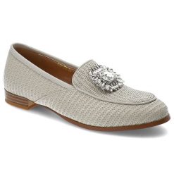 Szare Półbuty S. Barski Modne Obuwie Damskie Z Elegancką Broszką. Szare półbuty damskie S.BARSKI, bez wzorów, eleganckie, bez obcasa, na obcasie, bez zapięcia. Za 246.99 zł.