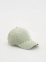 Czapka z daszkiem - jasnozielony. Zielone czapki damskie Reserved, bez wzorów. W wyprzedaży za 39.99 zł.