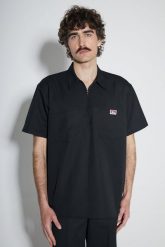 Koszula Ben Davis Solid 12 ZIP Black. Czarne bluzy męskie Russell Athletic, m, bez wzorów, bez ramiączek, bez kaptura. Za 220.94 zł.