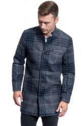 PŁASZCZ MĘSKI ONLY & SONS ONSWILBURT CHECK COAT BOX DARK GREY MELANGE 22013255. Szare płaszcze męskie Only & Sons, l, bez wzorów, bez kołnierzyka, bez kaptura. Za 279.99 zł.