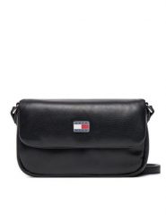 Tommy Jeans Torebka Tjw Pillow Flap Crossover AW0AW16978 Czarny. Czarne listonoszki damskie Tommy Jeans, bez wzorów, z jeansu, bez dodatków. Za 229.99 zł.
