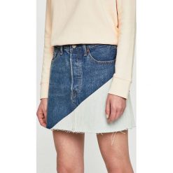 Levi's - Spódnica. Niebieskie spódnice damskie Levi's®, na co dzień, s, bez wzorów, z bawełny, casualowe, mini, proste. W wyprzedaży za 119.90 zł.