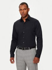 Selected Homme Koszula 16092939 Czarny Slim Fit. Czarne koszule męskie Selected Homme, l, bez wzorów, z syntetyku, biznesowe, bez kołnierzyka, bez ramiączek. Za 249.99 zł.