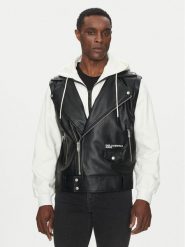 Karl Lagerfeld Jeans Kurtka przejściowa A1M15005 Czarny Regular Fit. Czarne kurtki męskie Karl Lagerfeld Jeans, m, bez wzorów, z bawełny, bez kaptura. Za 1,049.00 zł.