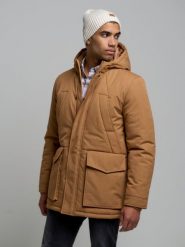 Kurtka męska parka brązowa Mefin 802. Brązowe kurtki męskie BIG STAR, na zimę, l, bez wzorów, z tkaniny, eleganckie, bez kaptura. W wyprzedaży za 299.99 zł.